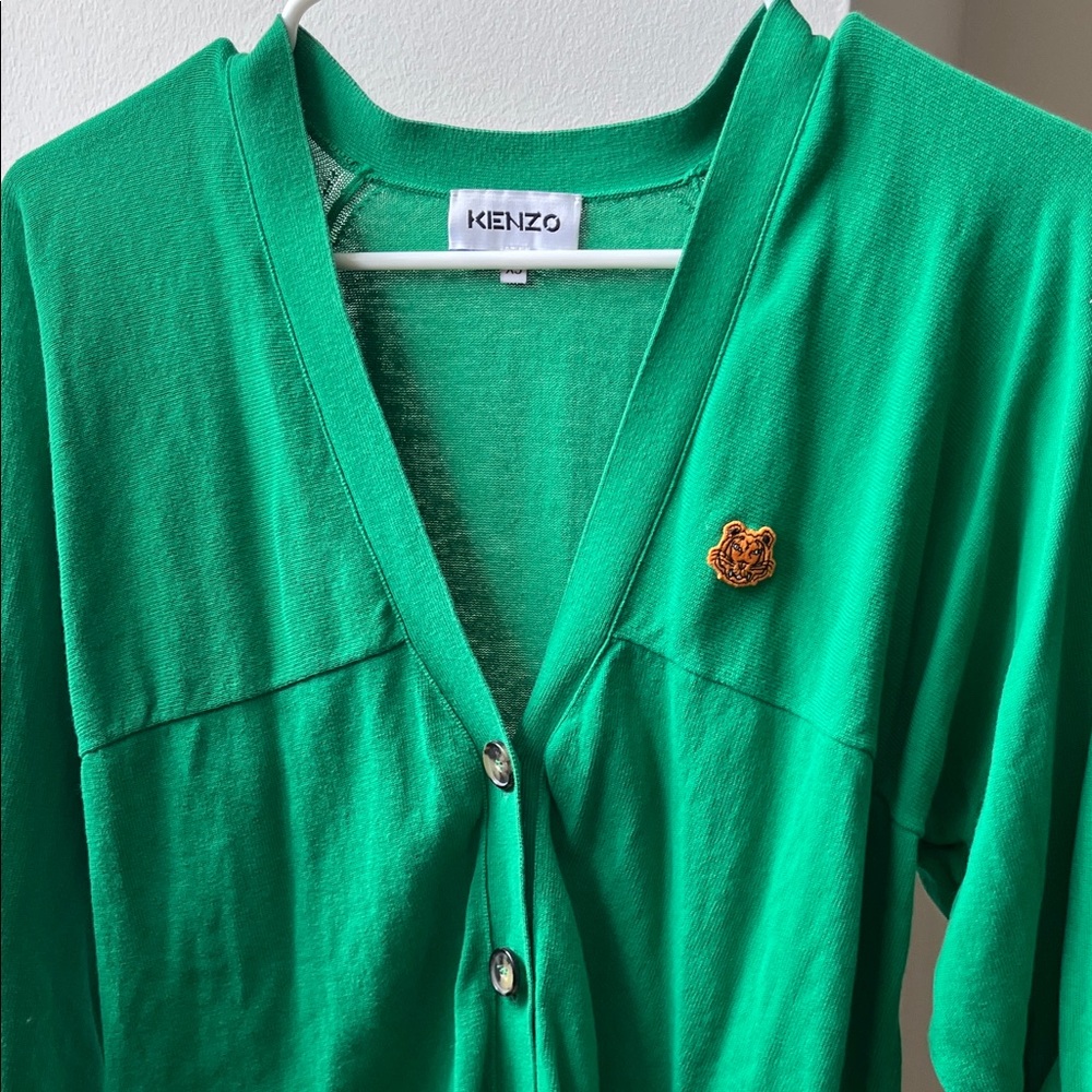 Kenzo Vibrant Green Cardigan Sweater